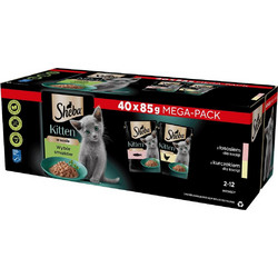 Sheba Kitten Selection Of Flavors with Fish & Meat in Gravy 40x85gr