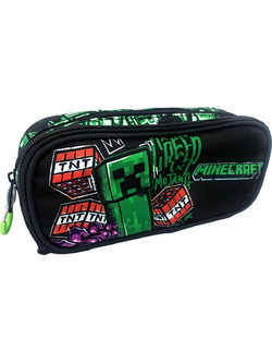 Gim Minecraft Metro Art Κασετίνα Μαύρη Πράσινη 316-03144