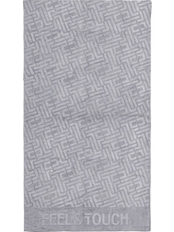 Feel & Touch Icon Πετσέτα Θαλάσσης Microfiber Γκρι 90x170cm