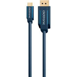 ClickTronic Καλώδιο DisplayPort 1.2 to USB-C Male 1m Blue 44931