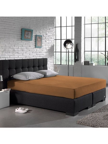 DreamHouse Σεντόνι Διπλό Βαμβακερό με Λάστιχο 140x200+30 Taupe 8717703801316