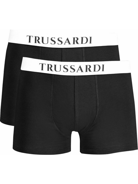 Trussardi Ανδρικά Μποξεράκια Σετ 2Pack Μαύρα TRU2UTR01