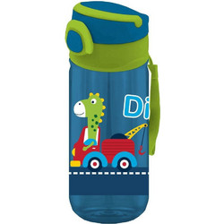Must Little Dino Παιδικό Παγούρι Πλαστικό με Καλαμάκι Μπλε 500ml