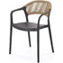 PoliHome Norra Πολυθρόνα Κήπου Rattan Μπεζ Μαύρο 162876519