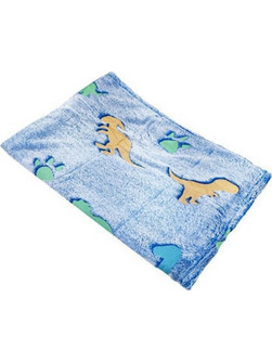 Art 23521-260B Παιδική Κουβέρτα Fleece Δεινόσαυροι Φωσφοριζέ 116x157 Γαλάζια