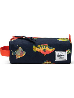 Herschel Little Something Fishy Κασετίνα Βαρελάκι Navy Μπλε
