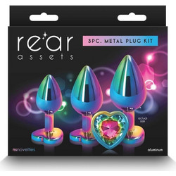 NS Novelties Rear Assets Heart Trainer Πρωκτικές Σφήνες Diamond Plugs 3τμχ