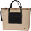 Percey Ψάθινη Τσάντα Θαλάσσης Ώμου Μαύρη 37x40cm WHB-BE70099
