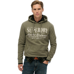 Superdry Ανδρικό Αθλητικό Φούτερ με Κουκούλα Χακί M2014246A-9TW