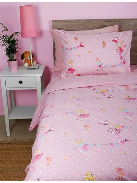 Sunshine Home Feelings 30 Παιδική Παπλωματοθήκη Μονή Βαμβακερή 170x250 Ροζ