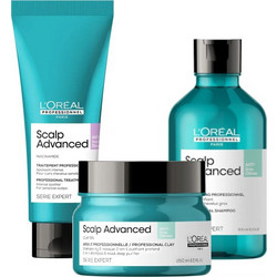 L'Oreal Professionnel Serie Expert Scalp Advanced Σετ Περιποίησης Μαλλιών Gel 200ml + Πηλός 250ml + Σαμπουάν 300ml
