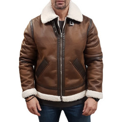 Jack & Jones Ανδρικό Μπουφάν Χειμωνιάτικο Δερματίνη Σοκολατί 12282948