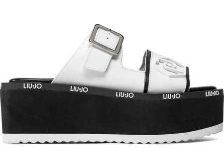 Liu Jo Aba 08 Καλοκαιρινές Γυναικείες Πλατφόρμες Χαμηλές Λευκές SA2001-P0102-01111