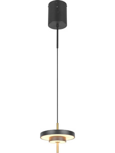 Trio Lighting Keaton Κρεμαστό Φωτιστικό Οροφής Μονόφωτο LED με Φυσικό Λευκό Φως Μαύρο 340210180