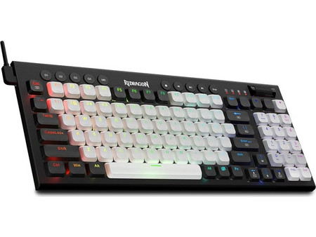 Redragon Sion K653 Μηχανικό Gaming Πληκτρολόγιο με Custom Red Διακόπτες RGB White Black