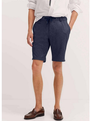 Bugatti Ανδρική Βερμούδα Υφασμάτινη Navy Μπλε 4026-76423C