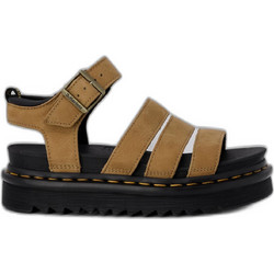 Dr. Martens Blaire Tumbled Nubuck Δερμάτινα Γυναικεία Σανδάλια Μπεζ 31735439