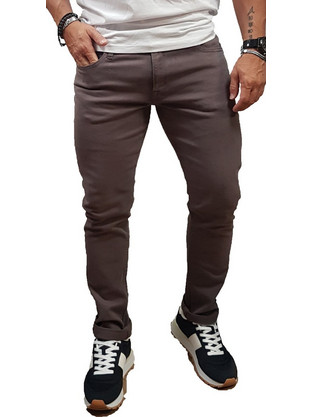 Jack & Jones Ανδρικό Τζιν Παντελόνι Ελαστικό Slim Εφαρμογή Καφέ 12274994
