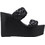 Nine West NESSIE 3 Καλοκαιρινές Γυναικείες Πλατφόρμες Πολύ Ψηλές Δερμάτινες Μαύρες