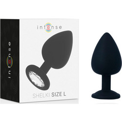 Intense Shelki Large Πρωκτική Σφήνα Diamond Plug 9cm Μαύρη D-216061