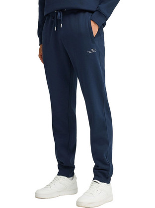 Funky Buddha Ανδρικό Παντελόνι Φόρμας Fleece με Λάστιχο Navy Μπλε FBM012-050-02