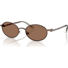 Swarovski SK7033 400273 Γυαλιά Ηλίου Στρογγυλά Μεταλλικά Χρυσά με Καφέ Φακό