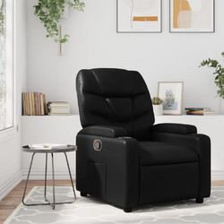 vidaXL Πολυθρόνα Relax Ανακλινόμενη Δερματίνη Μαύρη 3205640
