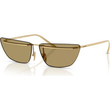 Prada PRC52S 5AK70G Γυναικεία Γυαλιά Ηλίου Cat Eye Μεταλλικά Χρυσά με Καφέ Φακό