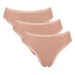 Sloggi Go Crush Βαμβακερά Ψηλόμεσα Γυναικεία Slip Ταμπά 3Pack 10219672-00ME