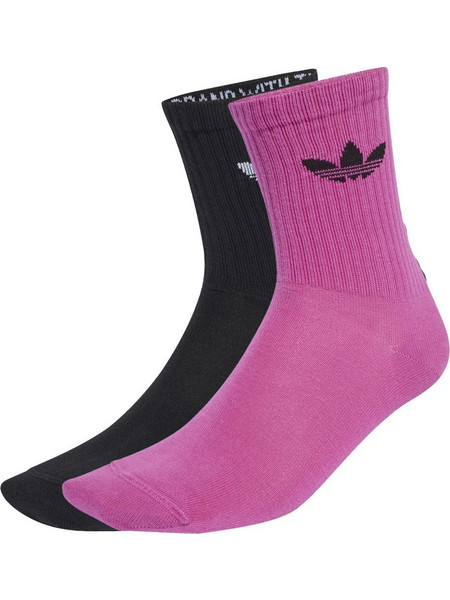 Adidas Ανδρικές Κάλτσες Ψηλές Μαύρες Φούξια 2Pack JX5210