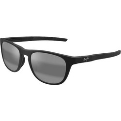 Maui Jim 597-02-533P Ανδρικά Γυαλιά Ηλίου Τετράγωνα Κοκάλινα Μαύρα με Aσημί Φακό
