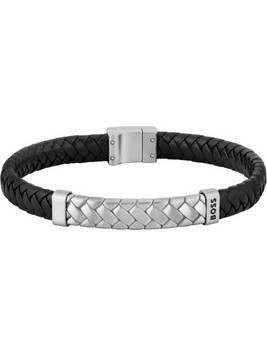 Hugo Boss Ανδρικό Βραχιόλι Χειροπέδα από Δέρμα & Ατσάλι 1580674