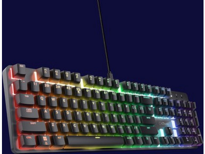 Trust Zora GXT 871 Μηχανικό Gaming Πληκτρολόγιο με Huano Red Διακόπτες RGB Black