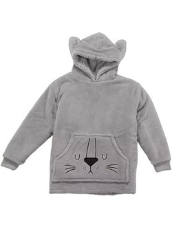 Nef-Nef Παιδική Ρόμπα Fleece Χειμωνιάτικη Γκρι 038793