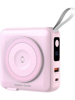 Mobile Origin 3in1 Wireless Magsafe Power Bank 10000mAh 20W με Θύρα USB-A & Θύρα USB-C Pink