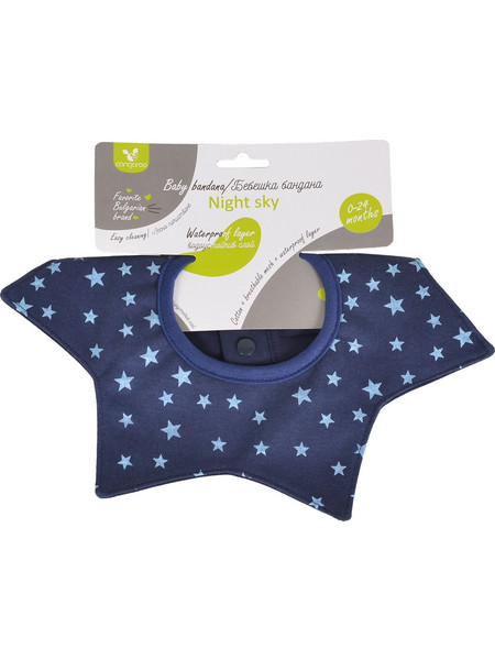 Cangaroo Night Sky Αδιάβροχη Σαλιάρα Μπαντάνα Υφασμάτινη με Κουμπί Navy Μπλε 3800146268923