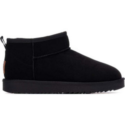 Xti Γυναικεία Μποτάκια Suede Μαύρα με Γούνα 144442-004