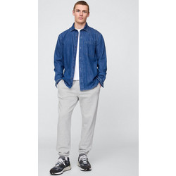 Gap Ανδρικό Παντελόνι Φόρμας Fleece με Λάστιχο Γκρι 737295037