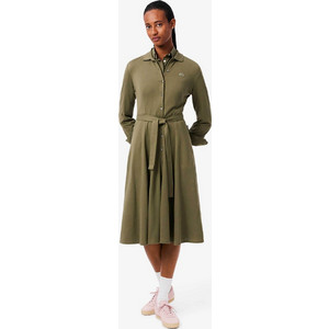 Lacoste Midi Καθημερινό Φόρεμα Χακί EF5299 Lacoste Midi Καθημερινό Φόρεμα Χακί EF5299