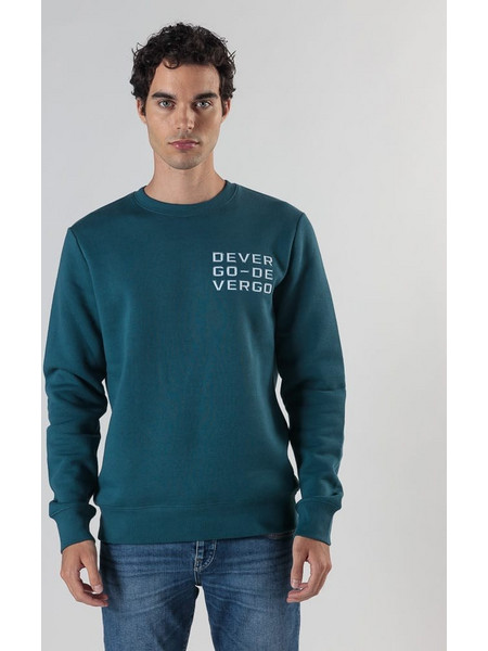 Devergo Ανδρικό Φούτερ Πετρόλ 1D24FW4083LS0704-17