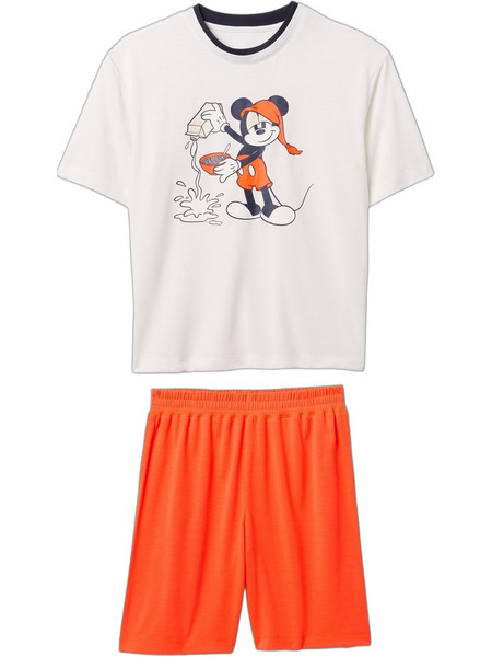 Gap Disney Παιδική Πιτζάμα Βαμβακερή Καλοκαιρινή Μπεζ Πορτοκαλί 723391000