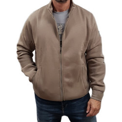 Rebase Ανδρική Ζακέτα Fleece με Φερμουάρ Καφέ 252RTOP-1061