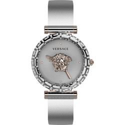 Versace Palazzo Empire Greca Diamond Γυναικείο Ρολόι με Ασημί Μεταλλικό Μπρασελέ VEDV01219