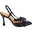 Toutounis Γόβες Slingback Δερμάτινες με Λεπτό Ψηλό Τακούνι & Φιόγκο Μαύρες 202996