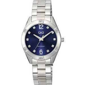 Q&Q Γυναικείο Ρολόι με Ασημί Μεταλλικό Μπρασελέ Q83B005PY