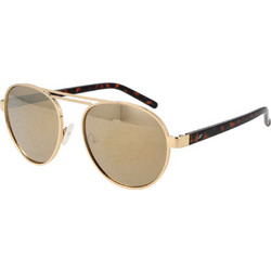 Champion CU5153-55C02 Ανδρικά Γυαλιά Ηλίου Aviator Κοκάλινα Μαύρο Χρυσό με Καφέ Φακό