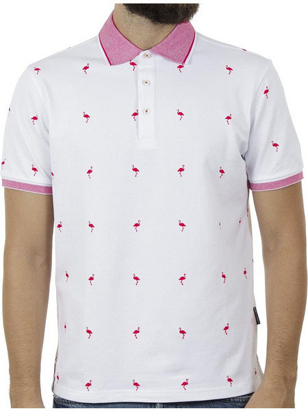 Beneto Maretti Polo Ανδρική Μπλούζα Polo Κοντομάνικη Λευκή S19-PO30-318