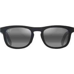 Maui Jim Aliali 342-02 Ανδρικά Γυαλιά Ηλίου Τετράγωνα Κοκάλινα Μαύρα με Aσημί Φακό