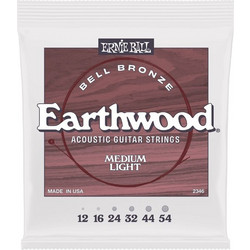 Ernie Ball 2346 Earthwood Σετ 6 Χορδές Ακουστικής Κιθάρας 80/20 Bronze 12-54" Medium Tension