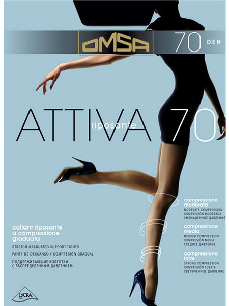 Omsa Καλσόν 70 Den Μαύρο 005-091